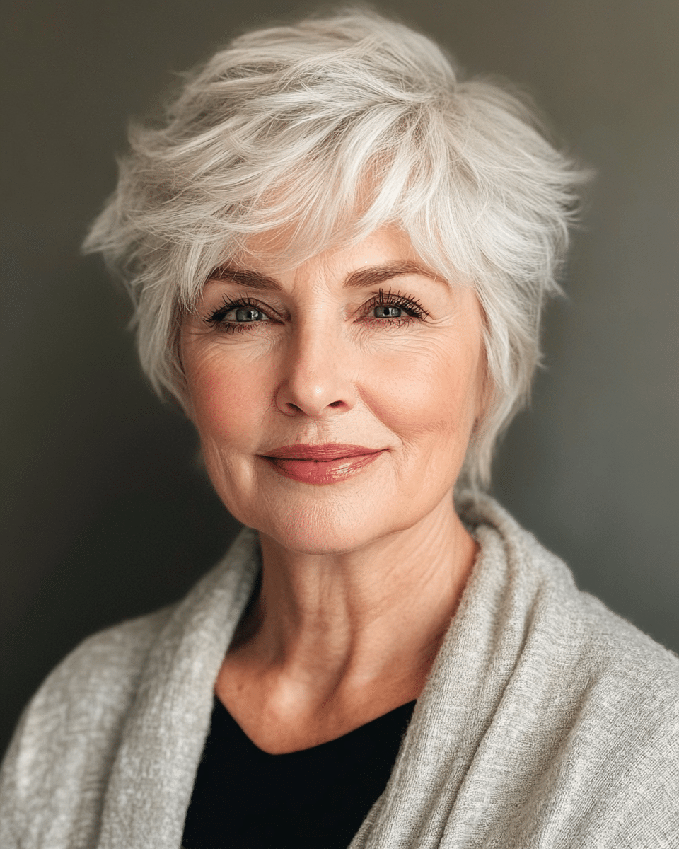 khaoula0921_A_STILL_OF_AN_OLD_WOMAN_FEMALE_WITH_Feathered_Chi_93fed8d5-8c29-4eb2-9dd2-98e219e16b67_3 Top 13 Short Hairstyles for Women Over 60: Look Stylish and Youthful