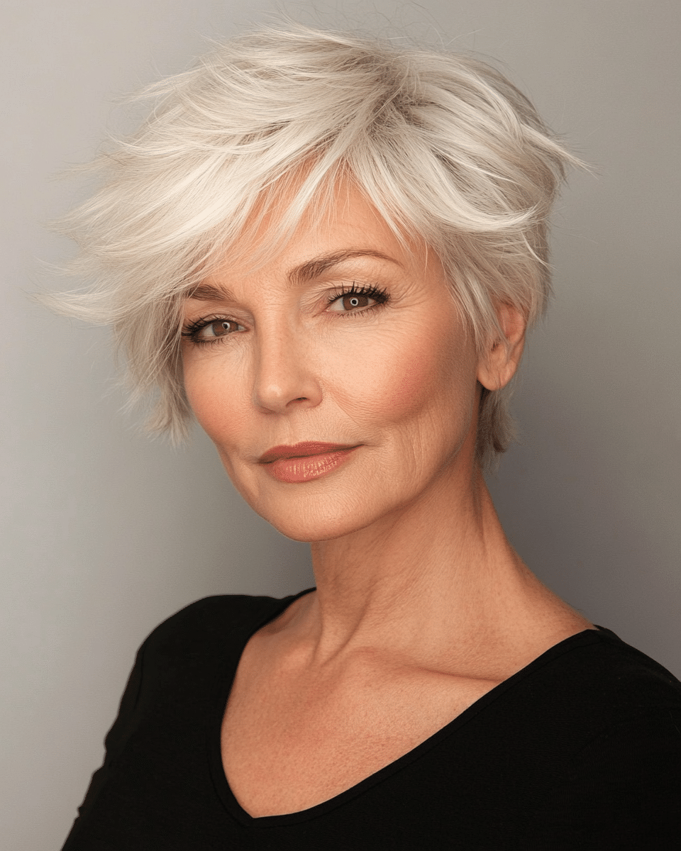 khaoula0921_A_STILL_OF_AN_OLD_WOMAN_FEMALE_WITH_Side-Swept_Gl_20b60e07-02c5-45f8-a4d8-e4c0e113d2e2_1 13 Gorgeous Short Haircuts for Women Over 40 That You Need to See in 2025