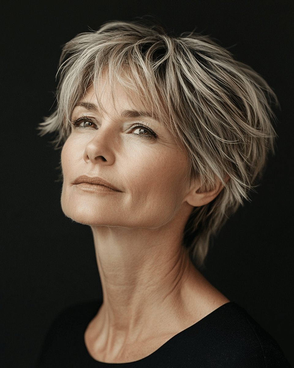 khaoula0921_A_STILL_OF_AN_OLD_WOMAN_FEMALE_WITH_Timeless_Tous_1cb8ad3c-dab8-4e56-b1d5-5bf5faa1aed1_0 13 Gorgeous Short Haircuts for Women Over 40 That You Need to See in 2025