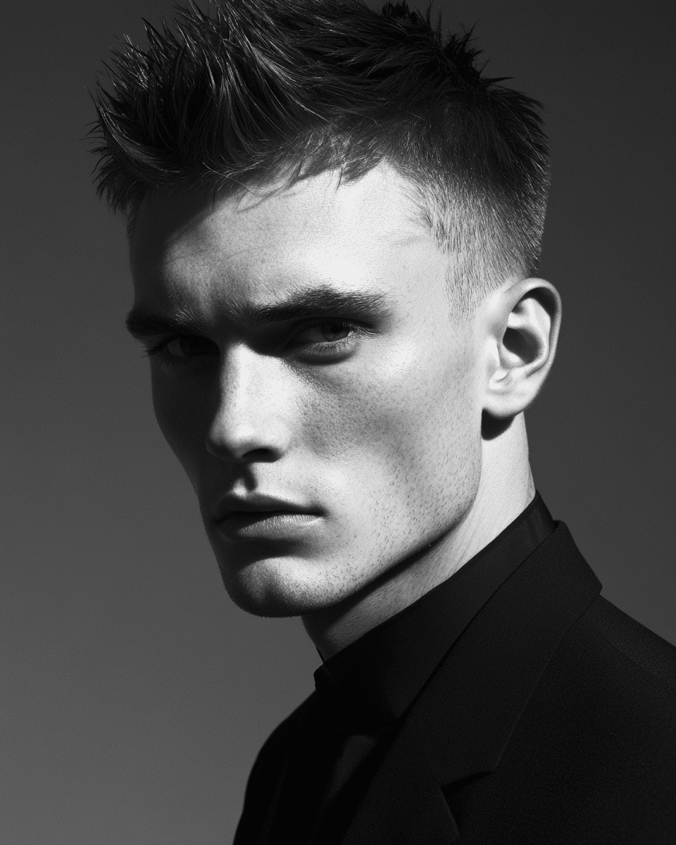 khaoula0921_A_STILL_OF_A_MALE_Textured_Spiky_Hair_with_Fade_A_2d07c687-349e-4f5e-86c6-fdcb997ec4e2_0 Men's Short Hairstyles: Discover Your Ideal Haircuts
