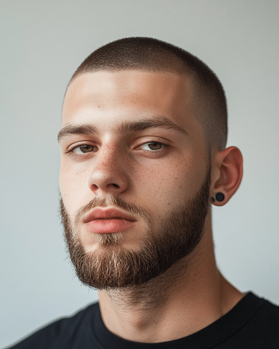 khaoula0921_A_STILL_OF_A_MAN_WITH_Buzz_Cut_with_Skin_Fade_For_e968138c-3bc8-4d59-b3e4-2fea5c55da10_1 Trending Men's Hairstyles: Stay Stylish in 2025