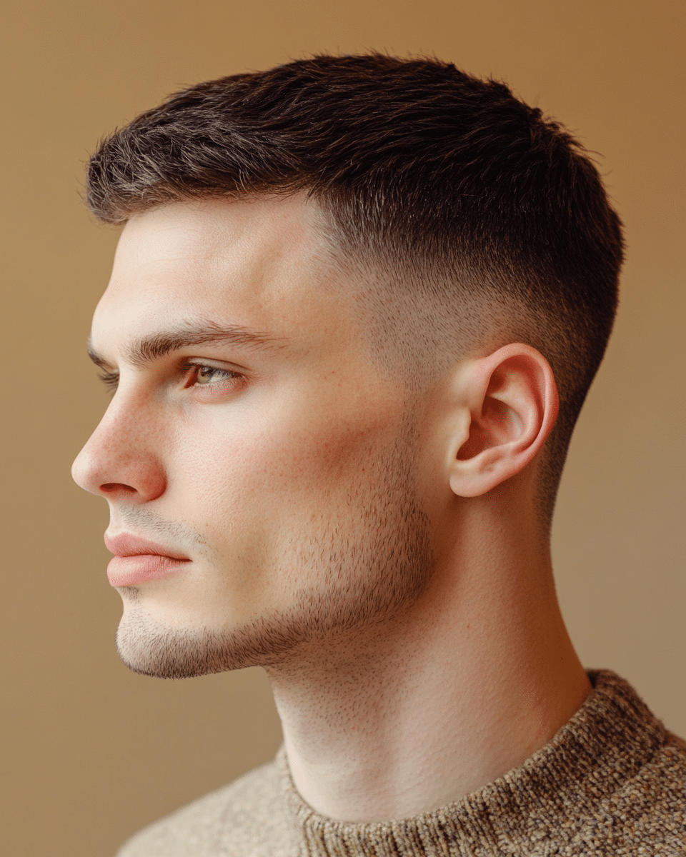 khaoula0921_A_STILL_OF_A_MAN_WITH_Crew_Cut_with_a_Tapered_Fin_63f0e70b-ded4-48a0-b452-80573c868335_1 15 Professional Hairstyles For Men