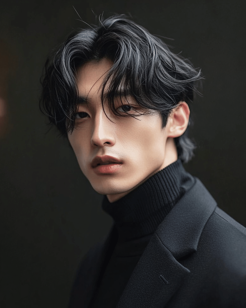 khaoula0921_A_STILL_OF_A_MAN_WITH_Softly_Parted_Wave_Style_Th_11e552f9-8dd6-4a2a-a845-14b0db8854e0_3 Effortlessly Stylish: Top Wavy Hairstyles for Men