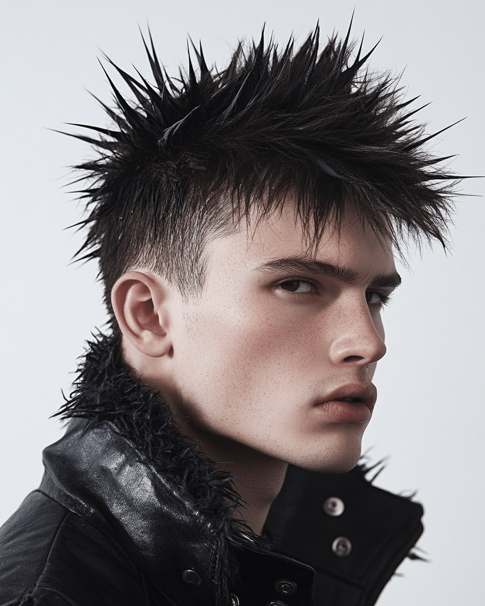 khaoula0921_A_STILL_OF_A_MAN_WITH_Spiked_Up_Texture_with_Bold_4e6b2b59-402b-4178-9710-da3608193f99_0 Male Hairstyles: Wavy Curtain Haircut for Effortless Charm