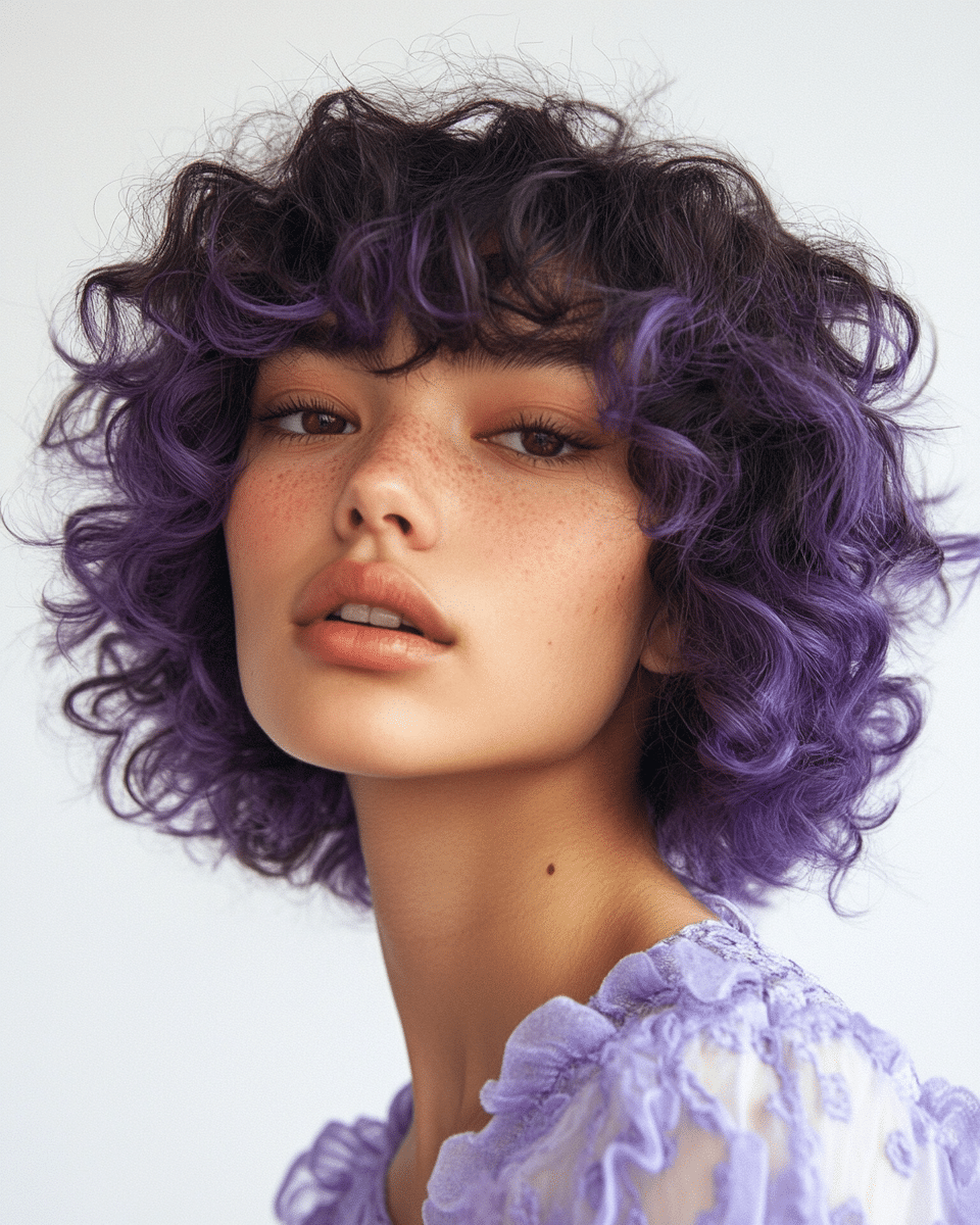 khaoula0921_A_STILL_OF_Curly_Wolf_Cut_with_Lavender_Tint_A_mo_1c52f4cf-48f4-4a0e-8f54-e4136ff482ca_0 Top 11 Medium Length Curly Hairstyles to Inspire Your Next Look