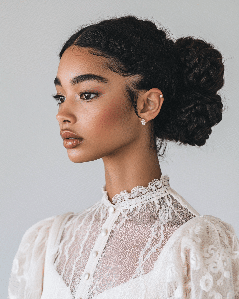 khaoula0921_A_STILL_OF_Double_Braided_Bun_A_sophisticated_loo_9f3456f3-2c32-46c5-b19b-91823271079d_2 9 Stunning Braided Bun Hairstyles for an Elegant Look