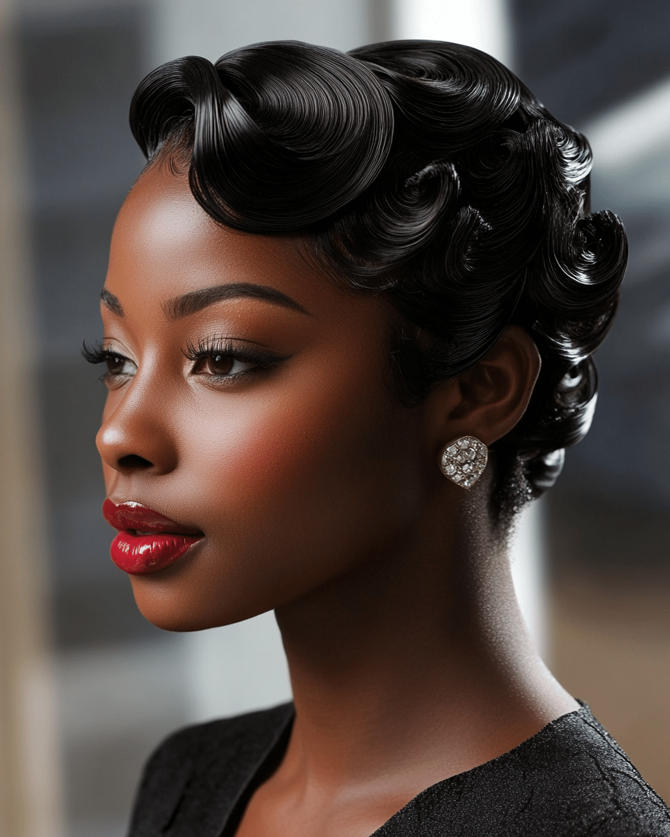 khaoula0921_A_STILL_OF_Finger_Waves_A_glamorous_Black_woman_w_fbc678b9-b414-4055-919c-9f11af4c69c3_2 Top 13 Short Hairstyles for Black Women: Bold, Stylish, and Low-Maintenance