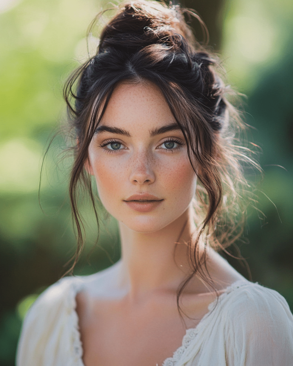 khaoula0921_A_STILL_OF_Loose_Bohemian_Updo_This_boho-inspired_f460caa1-e117-4626-bb96-4c5eed40c9a0_1 10 Elegant Tousled Updos for a Romantic Look