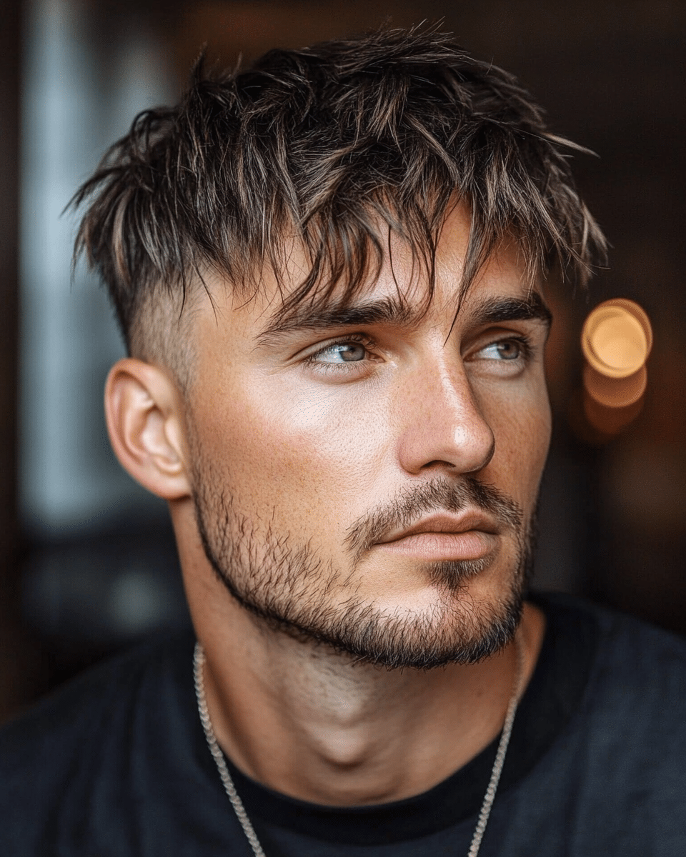 khaoula0921_A_STILL_OF_Messy_Crop_with_Low_Taper_A_laid-back__3644dac7-2620-4ced-b168-888d09b764cf_0 Men's Short Hairstyles: Discover Your Ideal Haircuts