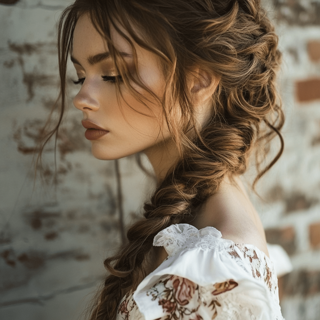 khaoula0921_A_STILL_OF_Side-Swept_Fishtail_Braid_A_voluminous_c607382e-eb9b-4feb-92f9-6b8e62c1e9c3_1 10 Effortlessly Chic Hairstyles for a Bohemian Look