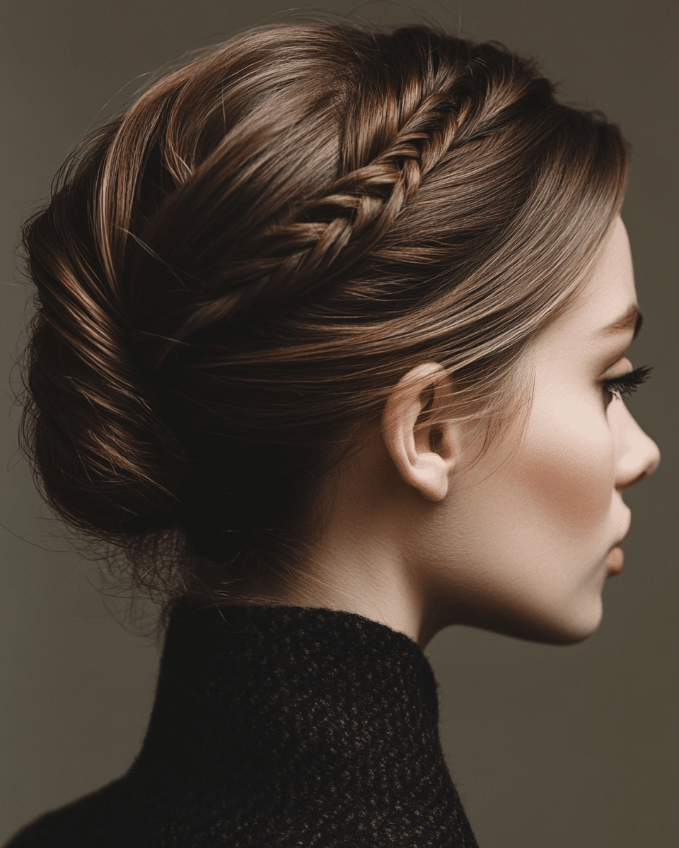 khaoula0921_A_STILL_OF_Side-Swept_Fishtail_Bun_A_loose_fishta_2a35e2b8-fb17-43d3-8f3c-95d3fdb14a89_1 9 Stunning Braided Bun Hairstyles for an Elegant Look