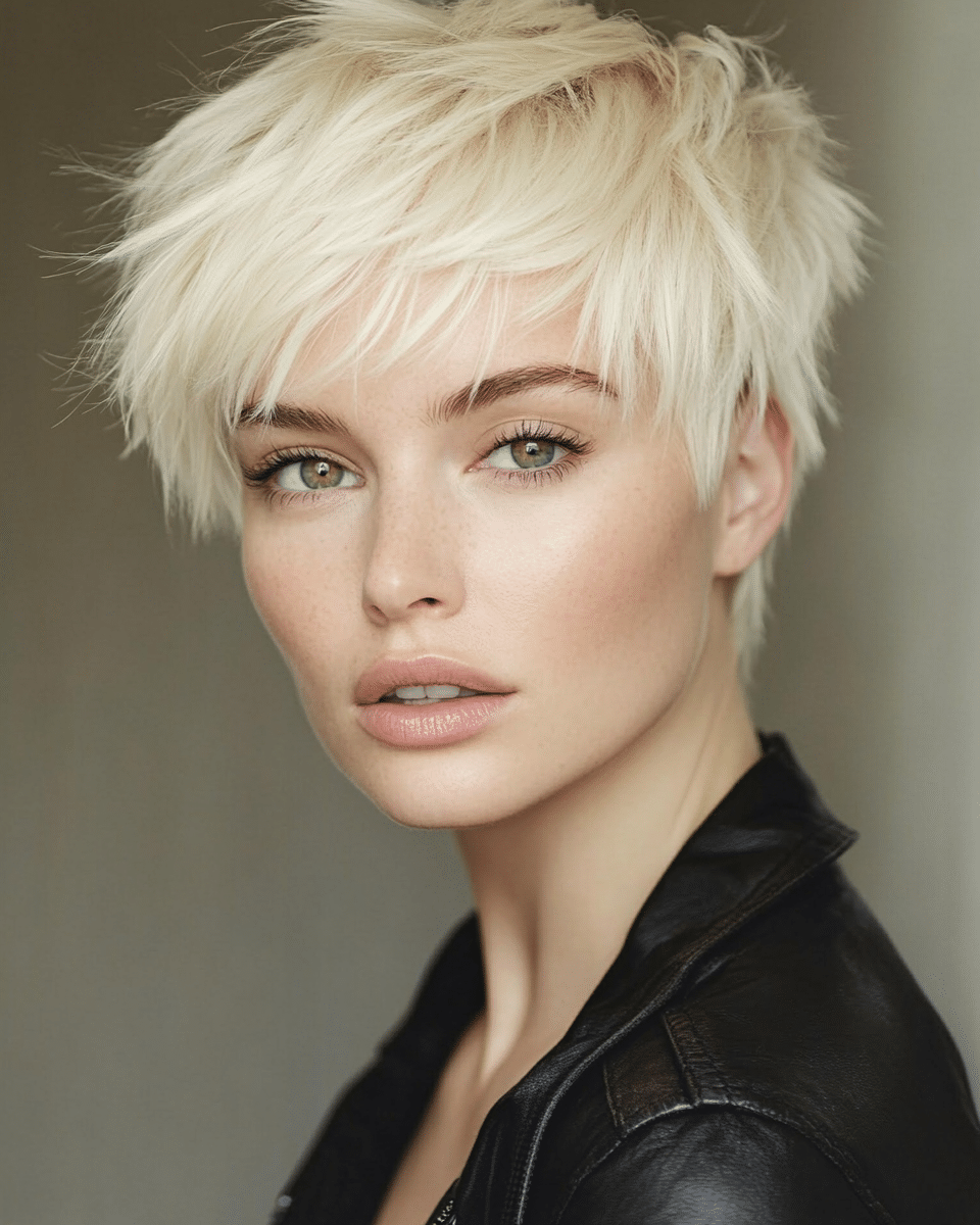 khaoula0921_A_STILL_OF_Soft_Feathered_Pixie_Cut_This_style_fe_1789a16b-8b0a-4790-9db3-111f1a1e643e_0 10 Pixie Haircuts for Older Women with Fringe: Layered Honey Blonde Pixie with Feathered Texture