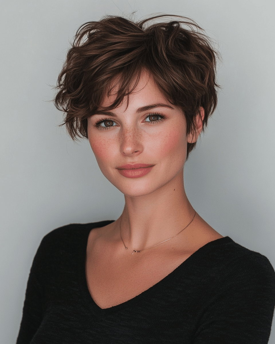 khaoula0921_A_STILL_OF_Voluminous_Tousled_Pixie_A_slightly_lo_0c3caf30-5ac8-4a68-b0a8-ae092cb5d353_3 10 Pixie Haircuts for Older Women with Fringe: Layered Honey Blonde Pixie with Feathered Texture