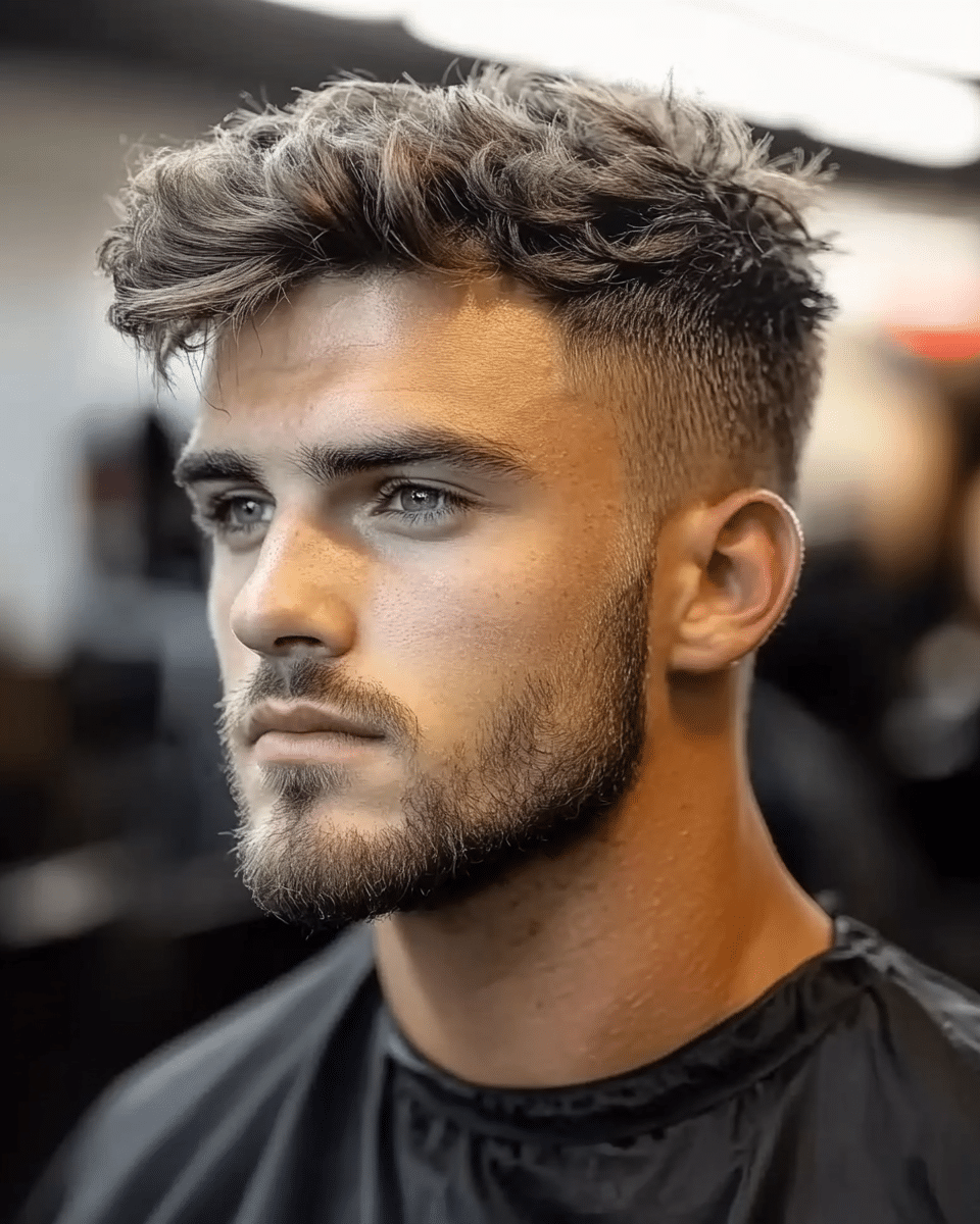 Male Hairstyles: Wavy Curtain Haircut for Effortless Charm