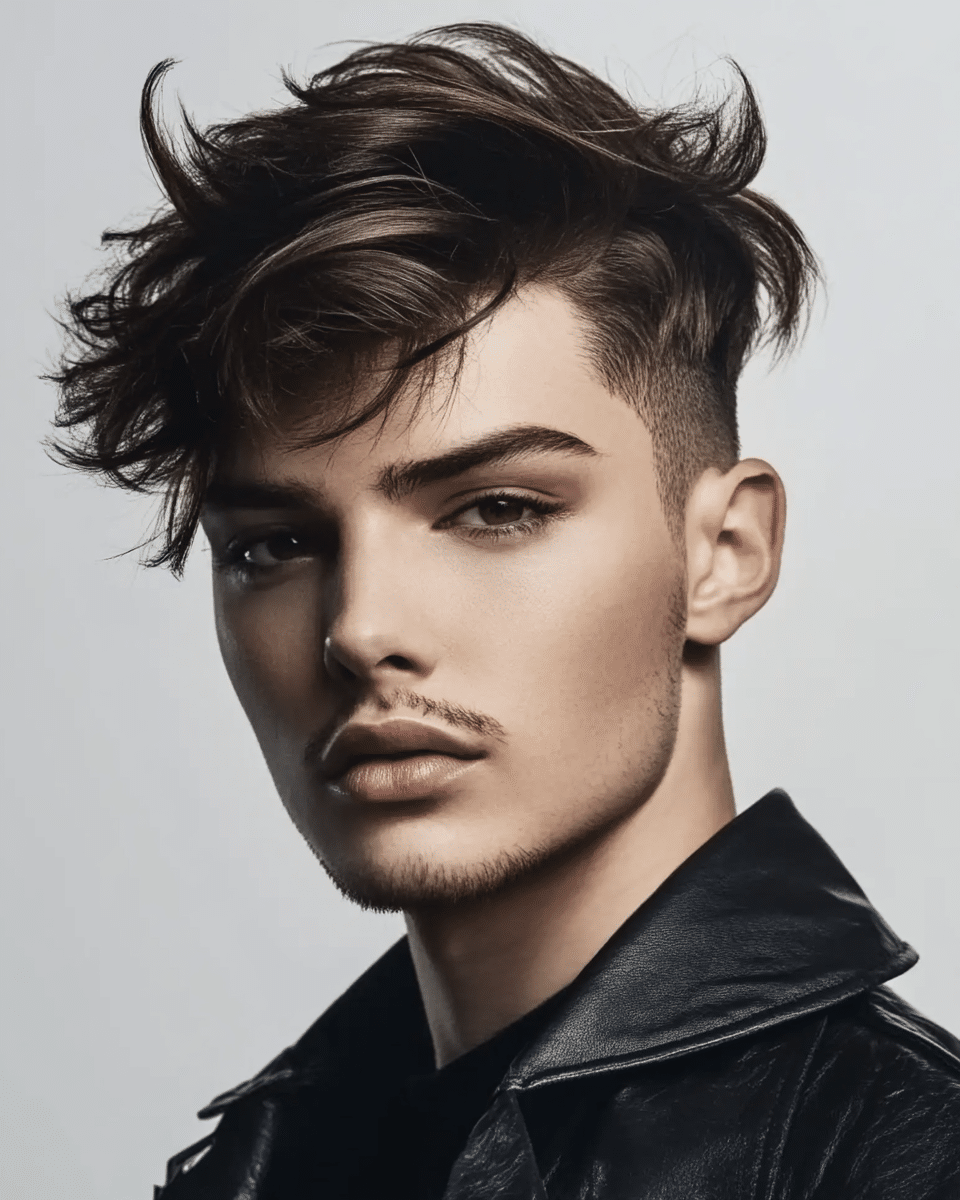 Male Hairstyles: Wavy Curtain Haircut for Effortless Charm