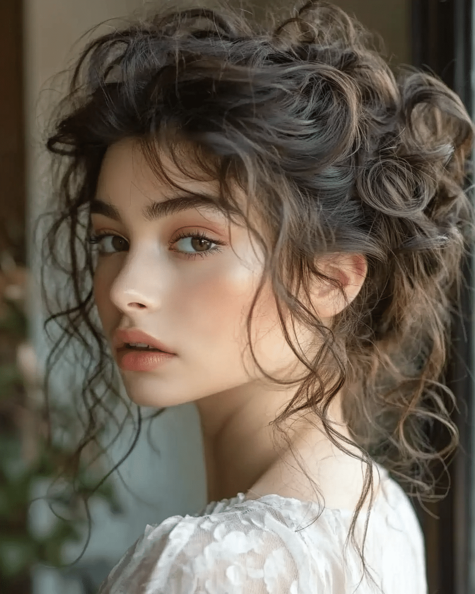 10 Elegant Tousled Updos for a Romantic Look