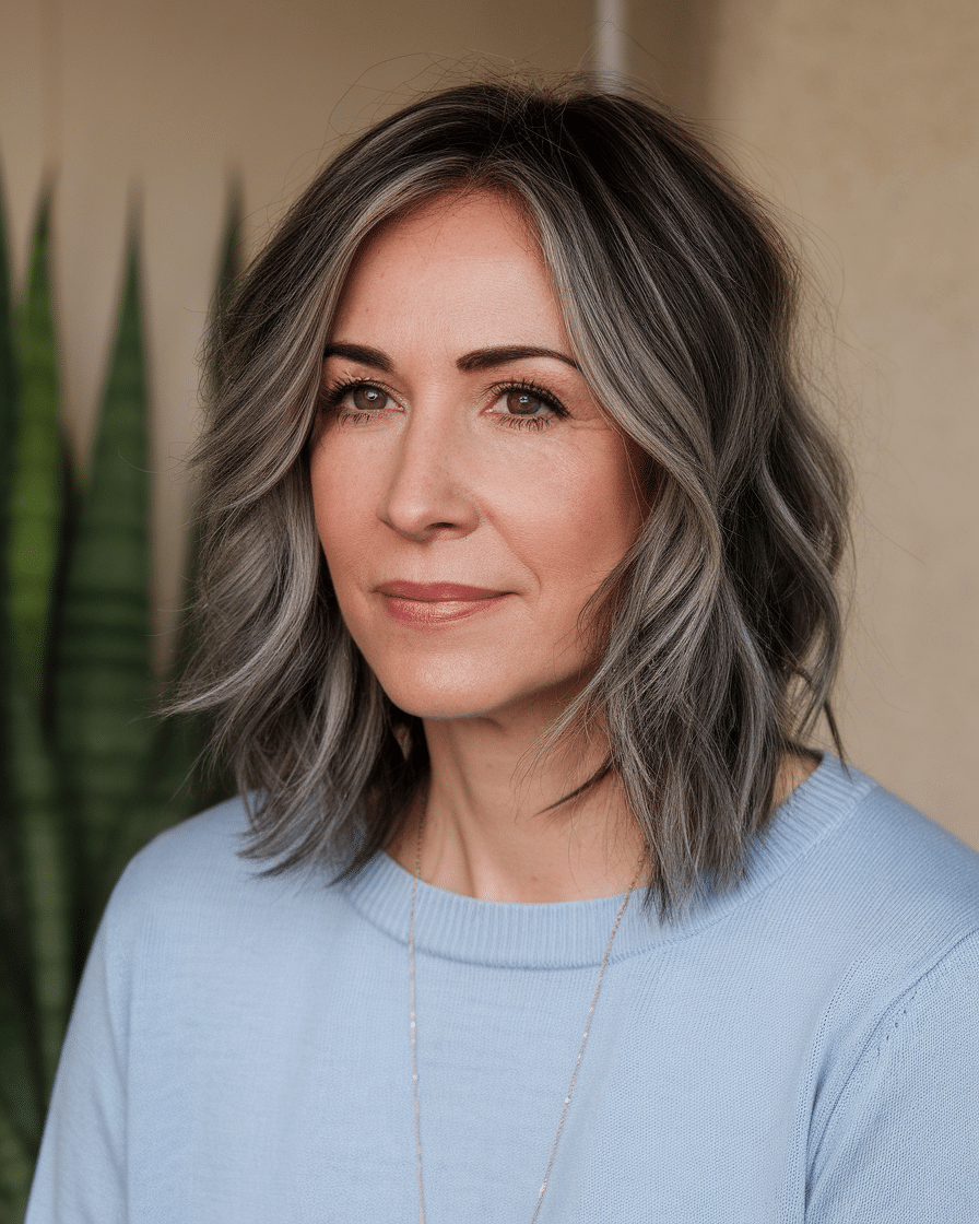 17 Gray Highlights for Brown Hair Over 50: Stylish Ways to Look Chic