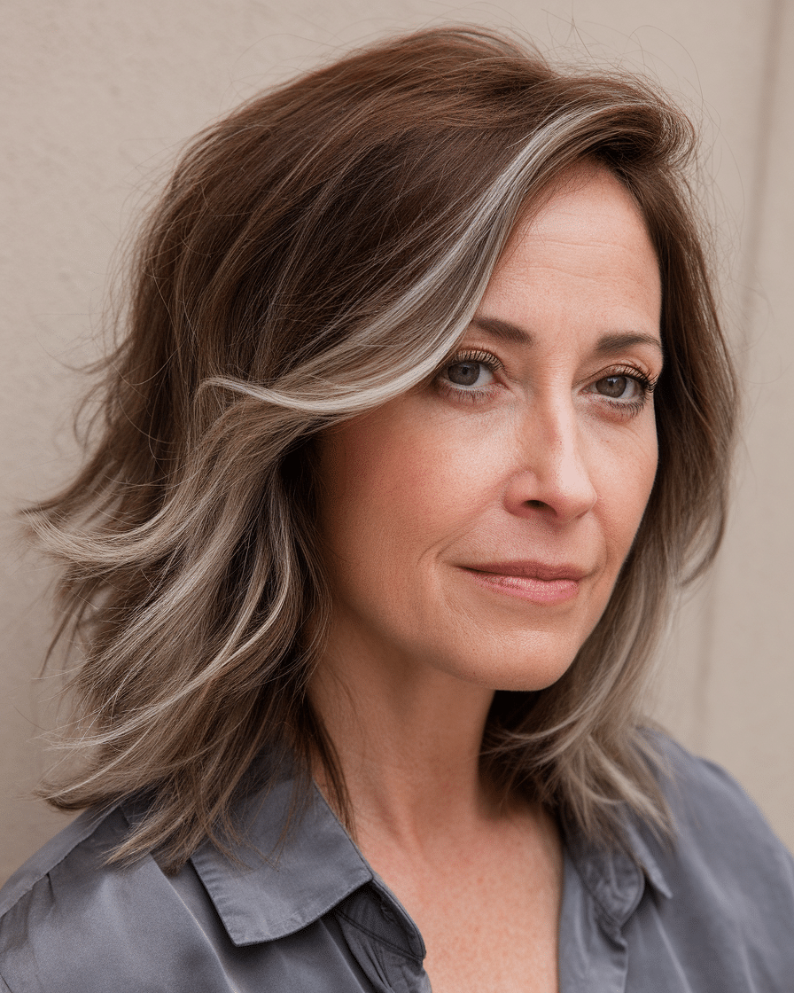 17 Gray Highlights for Brown Hair Over 50: Stylish Ways to Look Chic