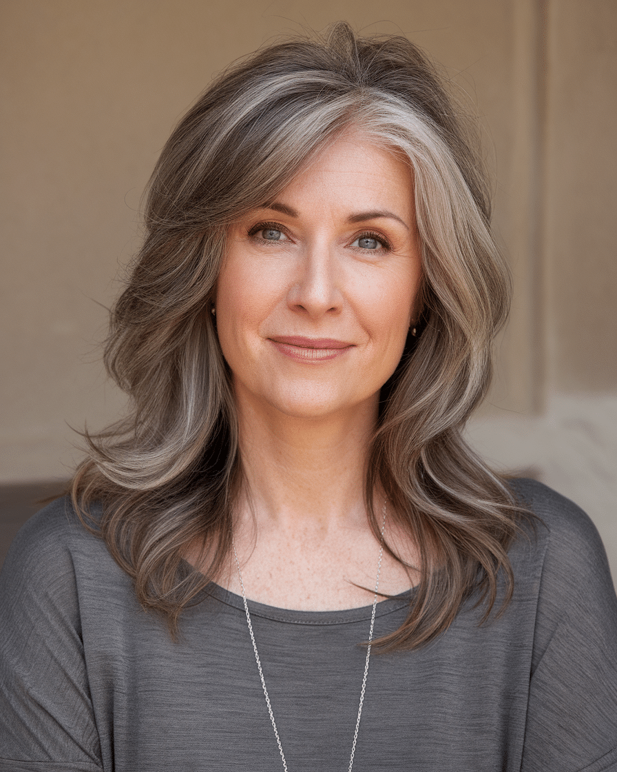 17 Gray Highlights for Brown Hair Over 50: Stylish Ways to Look Chic