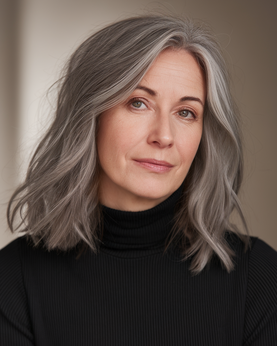 17 Gray Highlights for Brown Hair Over 50: Stylish Ways to Look Chic