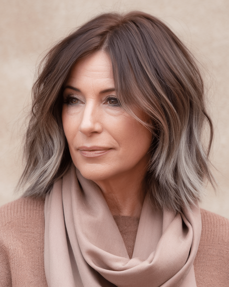 17 Gray Highlights for Brown Hair Over 50: Stylish Ways to Look Chic