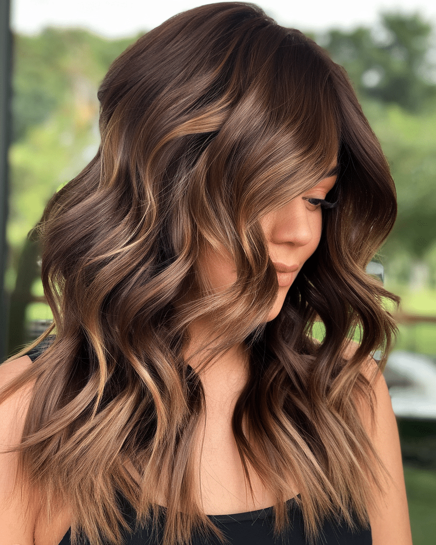 20 Brown Sugar Highlights on Dark Hair Hairstyles That Scream Rich Girl Hair