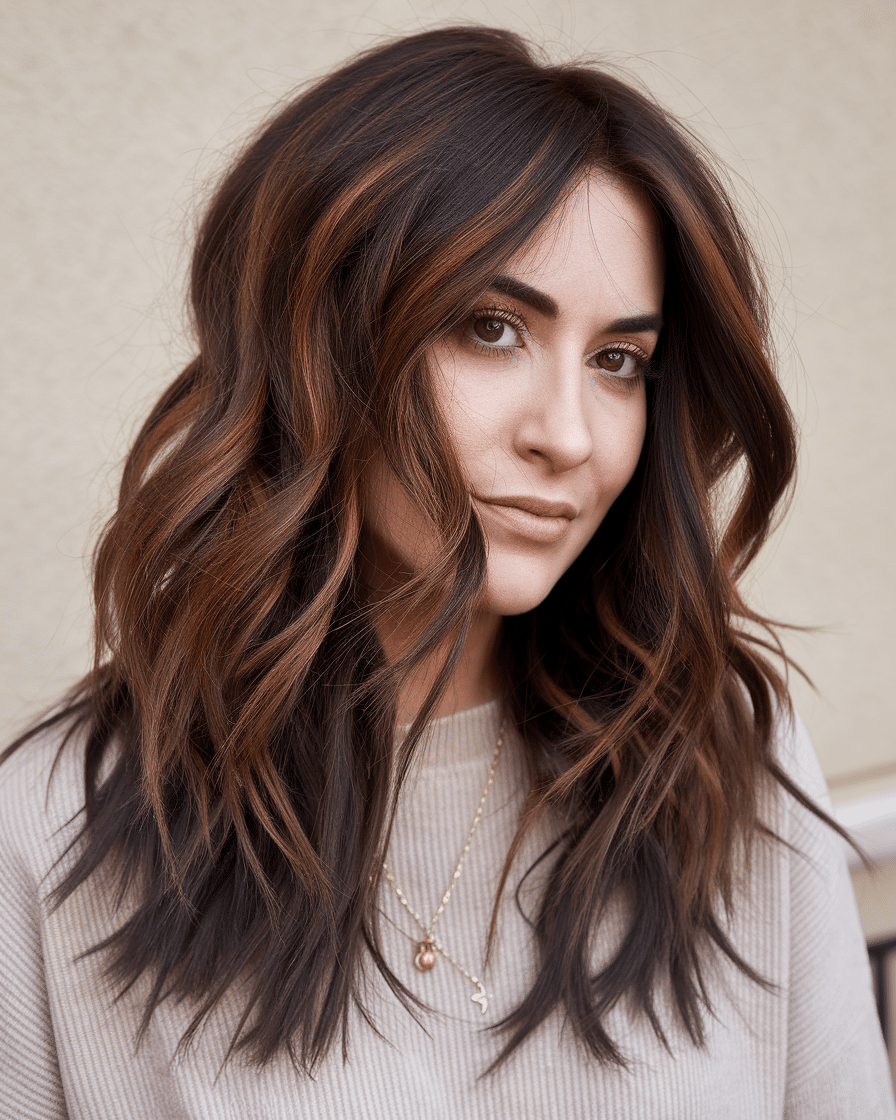 20 Brown Sugar Highlights on Dark Hair Hairstyles That Scream Rich Girl Hair