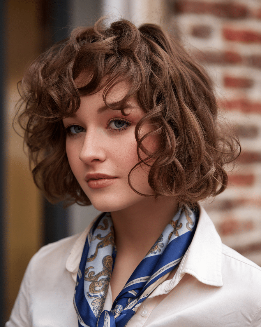 25 Charming Jaw-Length Curly Bob Hairstyles