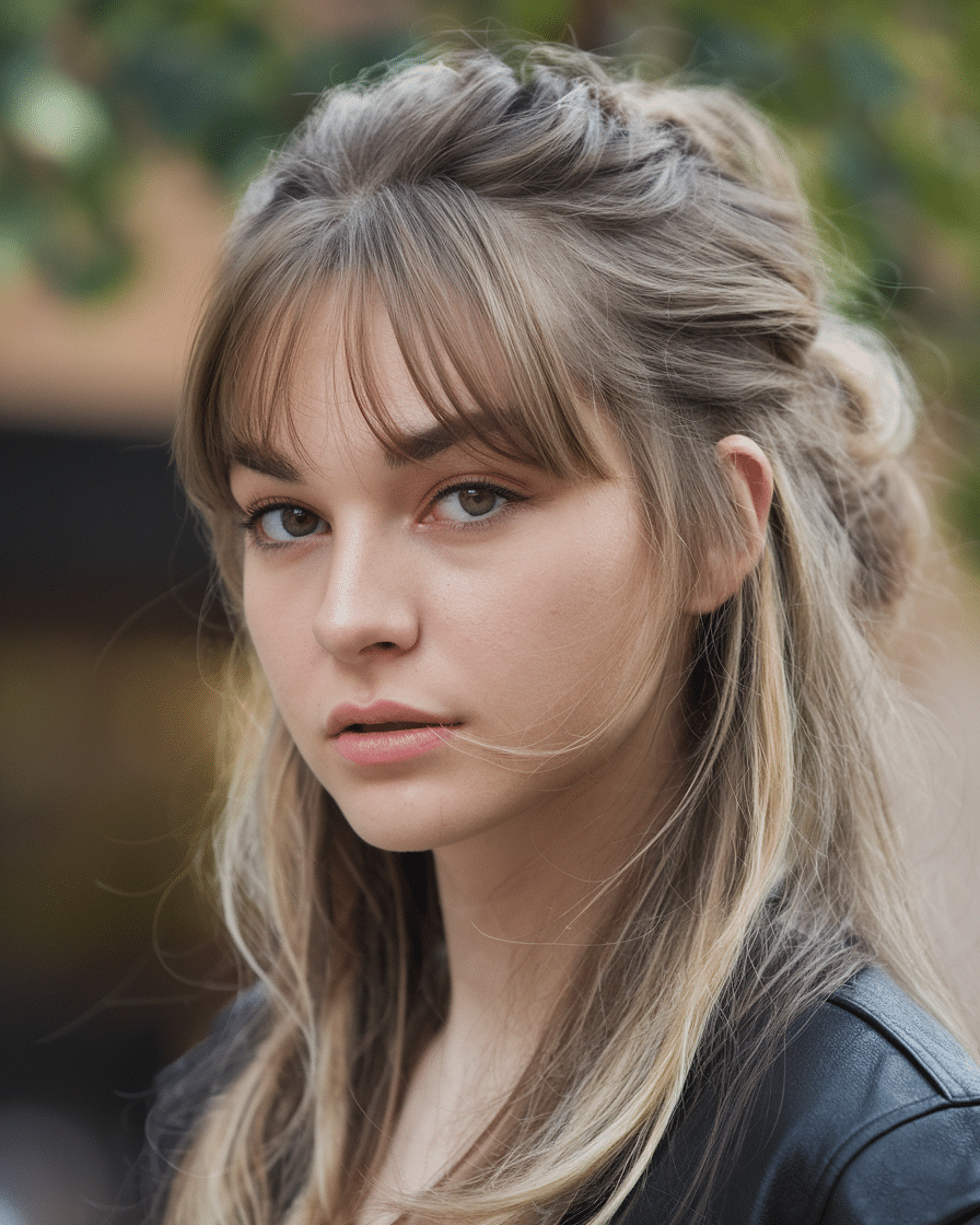 a-medium-shot-of-a-young-female-woman-wi_U95slzmPQY6zca8q50fWfA_7eaLvPCRTKyXsiq6KNPcqQ 20 Trendy Timeless Bridesmaid Hair with Medium Bangs