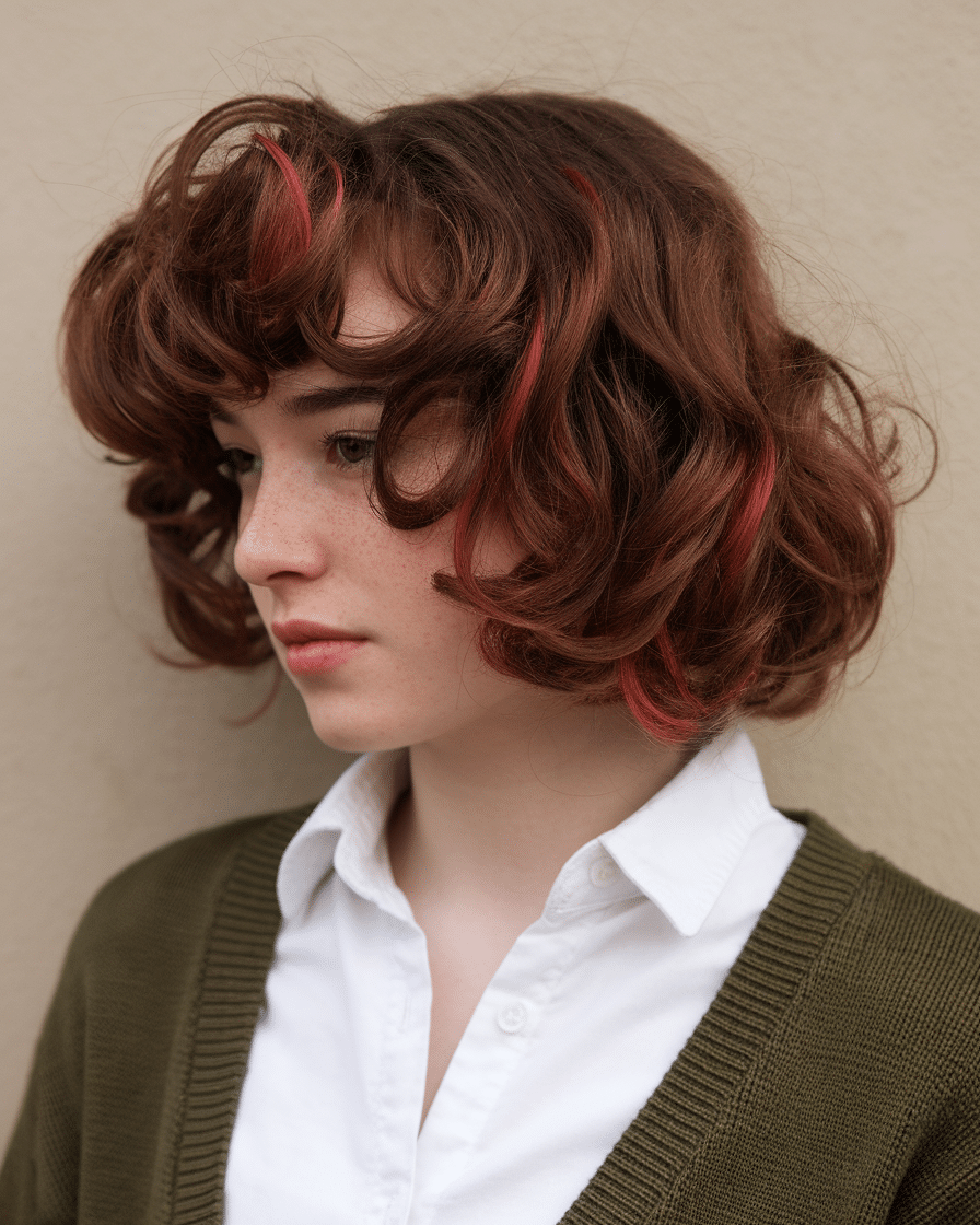 22 Chin-Length Hairstyles for Curly-Haired Women