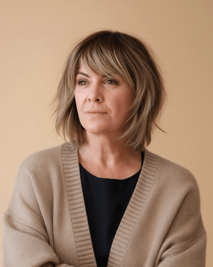 19 Elegant Hairstyles for Women Over 50 with Bangs in 2025