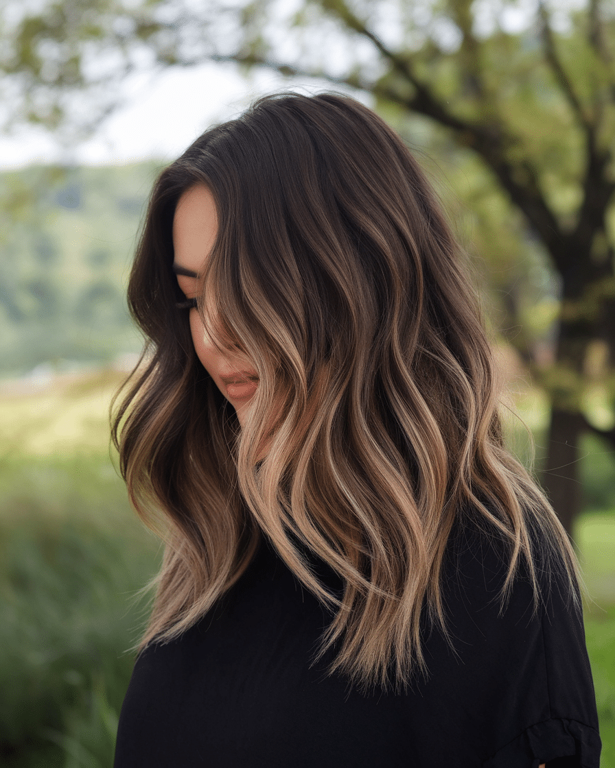 20 Brown Sugar Highlights on Dark Hair Hairstyles That Scream Rich Girl Hair