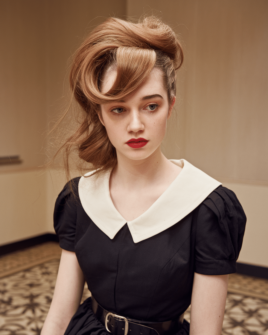 a-still-of-a-young-female-woman-with-a-b_FBKLR4eJQ32qcrsrRE3ZjQ_DZsYo009Rgq6-HFd-GTzsA 20 Stylish Weddings Haircuts with Bangs
