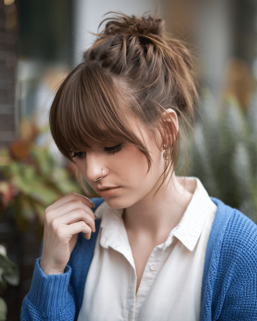 a-still-of-a-young-female-woman-with-a-m_BTiXEqA5SlqyeVrzW0BR5Q_v3FUeAzzS_eyC9Dnj3pW4A 20 Trendy Timeless Bridesmaid Hair with Medium Bangs