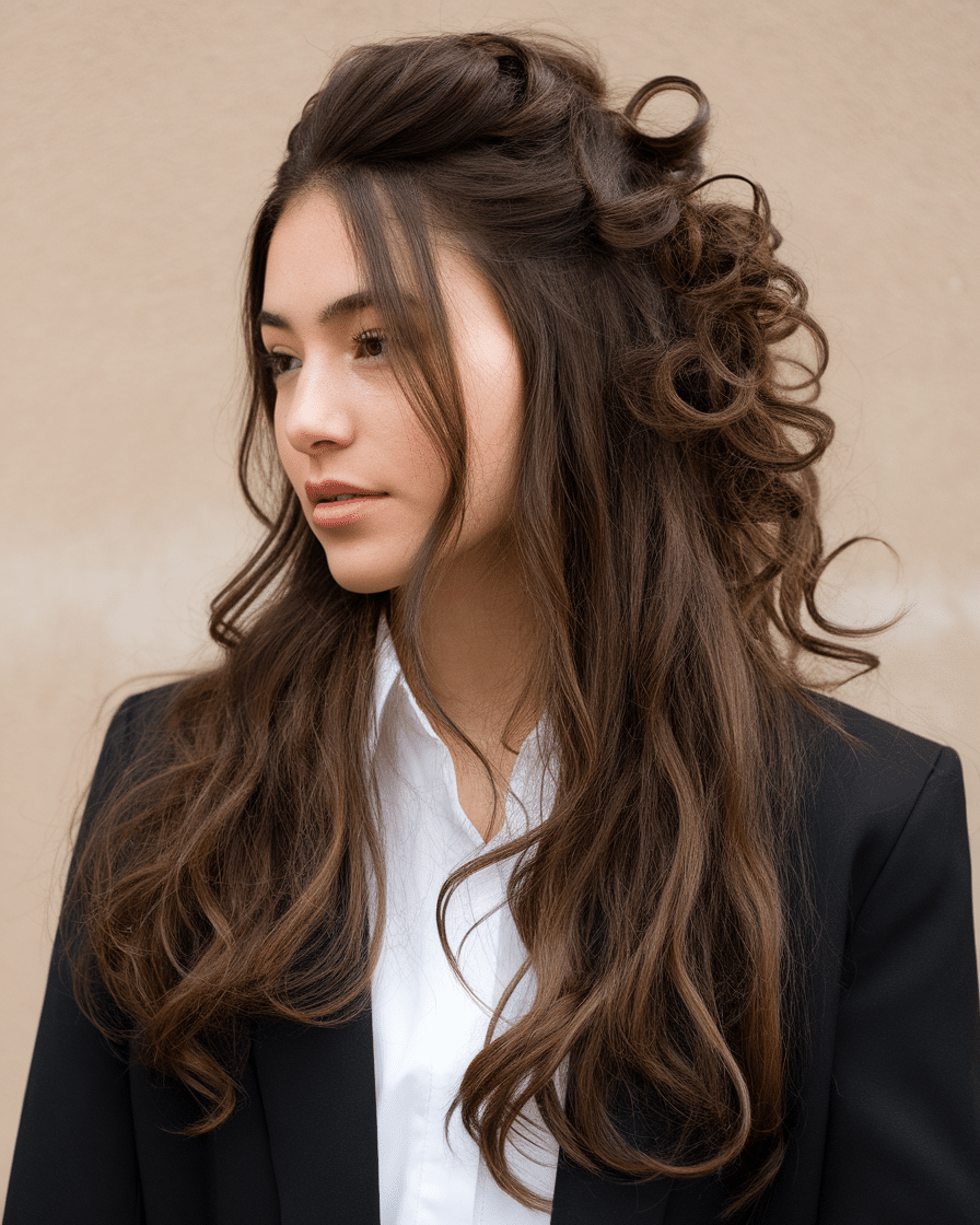 Chic and Charming: 15 Half Up Half Down Prom Hairstyles