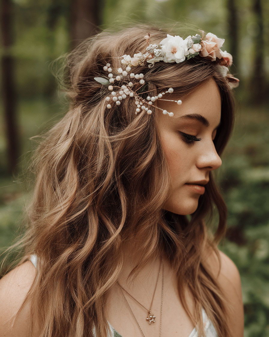 15 Natural Bridal Hairstyles That Will Elevate Your Wedding Day Look | Perfectly Messy Bun