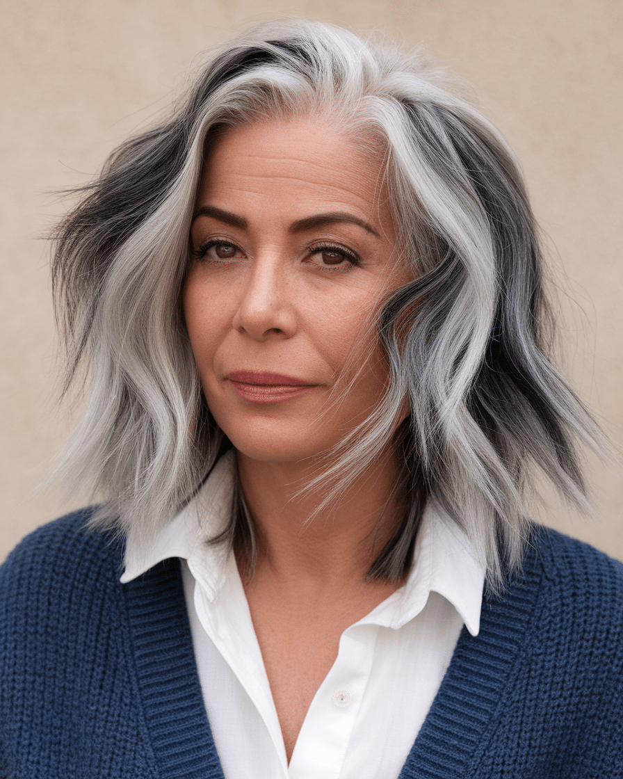 17 Gray Highlights for Brown Hair Over 50: Stylish Ways to Look Chic