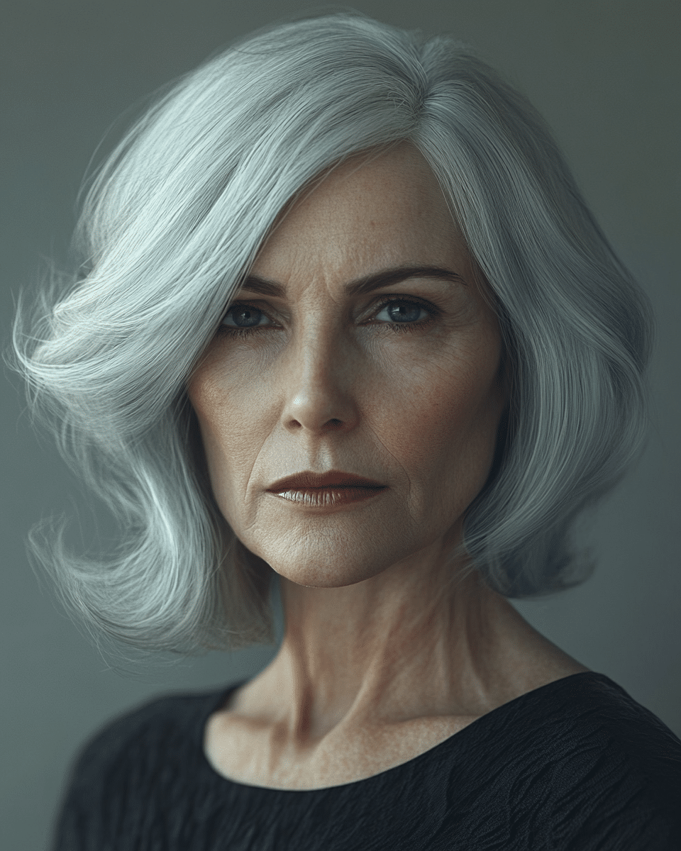 khaoula0921_A_STILL_OF_AN_OLD_WOMAN_FEMALE_WITH_Chic_Asymmetr_2bcc8ac9-40df-4f3e-8ca9-2808ce78e6f4_3 12 Easy to Style Silver Fox Haircuts for Active Women