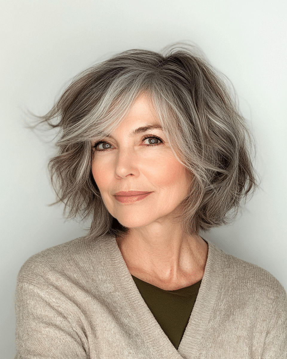 khaoula0921_A_STILL_OF_AN_OLD_WOMAN_FEMALE_WITH_Chic_Layered__e5cf6e9b-0006-4a0a-81c8-83caf3123702_2 12 Sassy and Sophisticated Hairstyles for Mature Women