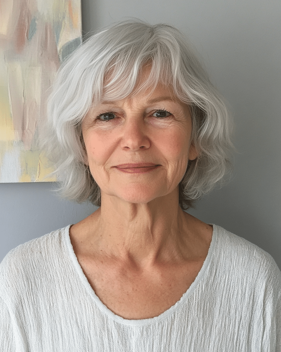 khaoula0921_A_STILL_OF_AN_OLD_WOMAN_FEMALE_WITH_Chic_Silver_L_60d76a7f-83d1-4a16-9112-f973730b567b_3 12 Easy to Style Silver Fox Haircuts for Active Women