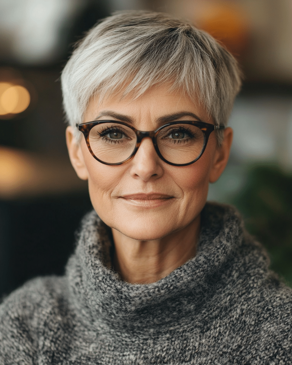 khaoula0921_A_STILL_OF_AN_OLD_WOMAN_FEMALE_WITH_Classic_Pixie_f6b78a38-cdec-4812-9dec-b731961a66fe_0 Top 16 Stylish Short Hairstyles for Women Over 50