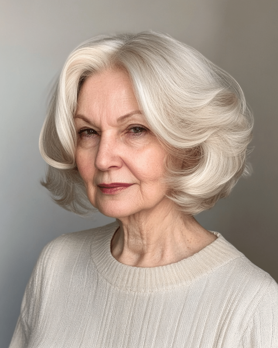khaoula0921_A_STILL_OF_AN_OLD_WOMAN_FEMALE_WITH_Classic_Volum_d78d96b7-ef9f-483b-ab37-08dd30f1ec8a_2 10 Sexy Chic Medium Wavy Hairstyles for Women Over 60