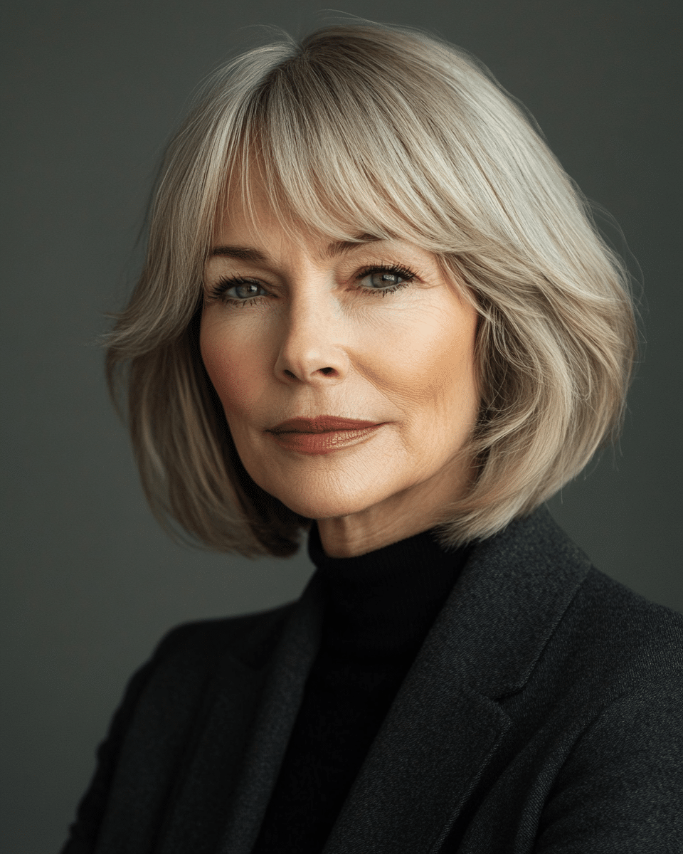 khaoula0921_A_STILL_OF_AN_OLD_WOMAN_FEMALE_WITH_Polished_Flip_054ba879-af0d-496f-95c7-0cfdd765956b_2 12 Sassy and Sophisticated Hairstyles for Mature Women