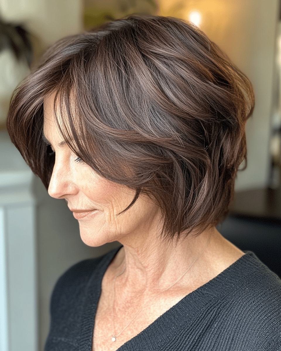 khaoula0921_A_STILL_OF_AN_OLD_WOMAN_FEMALE_WITH_Side-Swept_Wa_9c5146c1-09f4-4707-9279-6dd28dc08dbd_0 10 Sexy Chic Medium Wavy Hairstyles for Women Over 60