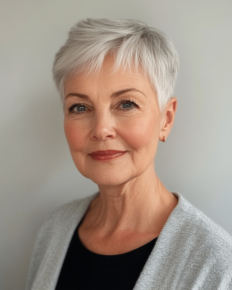 khaoula0921_A_STILL_OF_AN_OLD_WOMAN_FEMALE_WITH_Tapered_Pixie_9e343c43-8f2e-4fe4-abd4-502654a3a2bc_3 Top 16 Stylish Short Hairstyles for Women Over 50