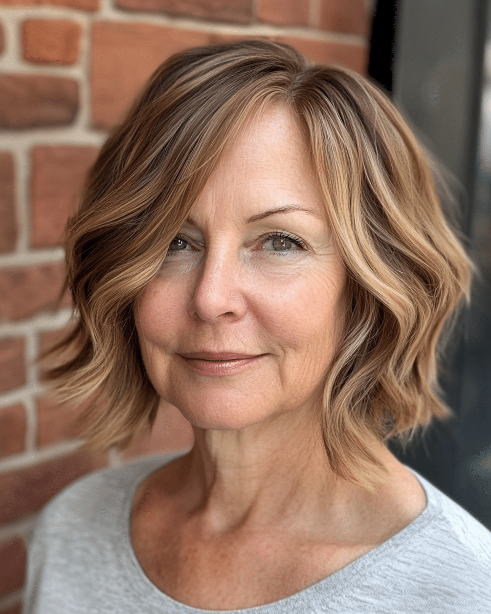 khaoula0921_A_STILL_OF_AN_OLD_WOMAN_FEMALE_WITH_Wavy_Lob_Wavy_d90bf4a3-3ff0-483e-9707-1dae19b29c39_0 Top 16 Stylish Short Hairstyles for Women Over 50