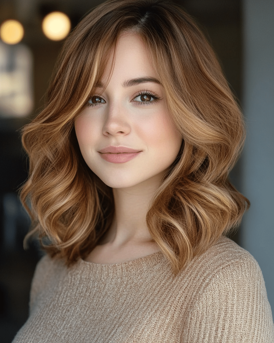 khaoula0921_A_STILL_OF_A_YOUNG_FEMALE_WOMAN_Homely_Charm_Soft_79f32679-1752-43a5-9e55-b4f13910bf74_2 26 Golden Brown Hair Color Trends for 2025: Top Stylish Ideas