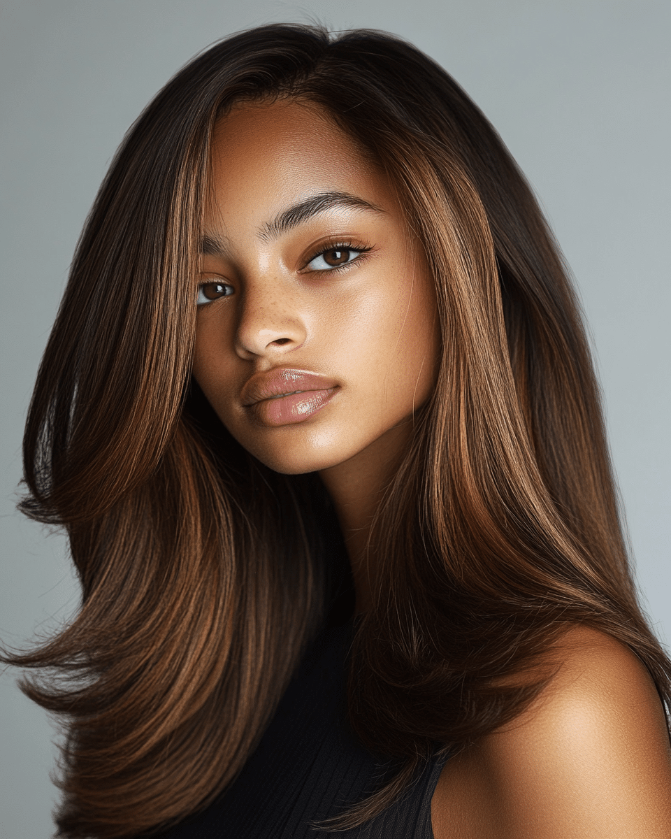 khaoula0921_A_STILL_OF_A_YOUNG_FEMALE_WOMAN_Modern_Elegance_S_a5839300-19be-4cdb-a715-f2cf429146d6_0 26 Golden Brown Hair Color Trends for 2025: Top Stylish Ideas