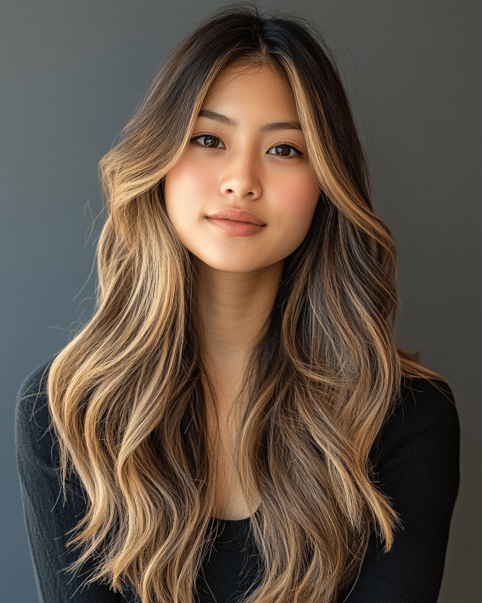 khaoula0921_A_STILL_OF_A_YOUNG_FEMALE_WOMAN_Natural_Allure_So_3354fc57-db39-43a1-91af-c984852023f4_1 26 Golden Brown Hair Color Trends for 2025: Top Stylish Ideas