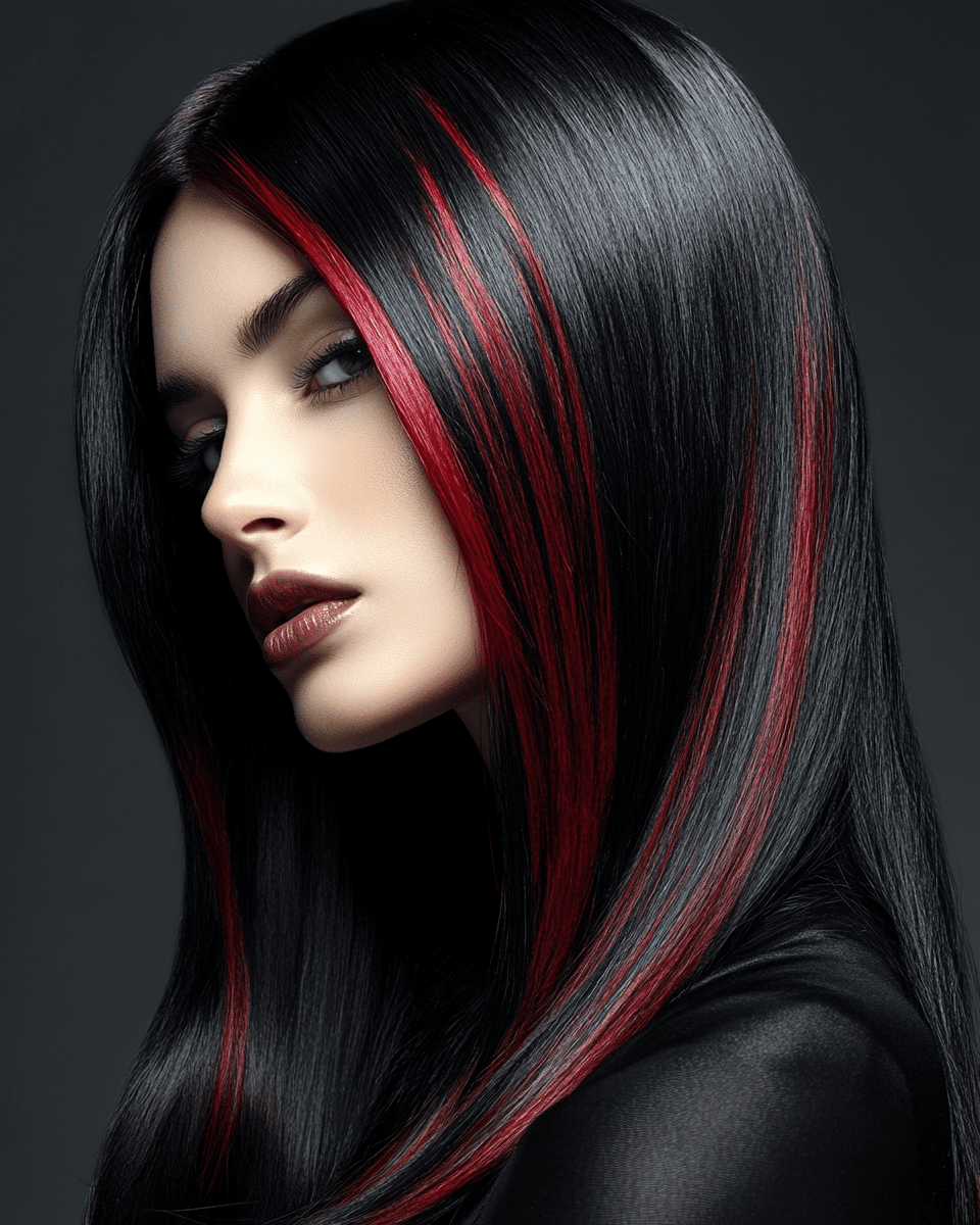 khaoula0921_A_STILL_OF_A_YOUNG_FEMALE_WOMAN_Sleek_Straight_wi_74b3f7e2-0f4b-465d-919f-f89f89467c8d_3 17 Cherry Cola Balayage Ideas: Add Depth and Drama to Your Locks